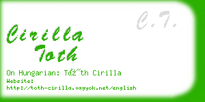 cirilla toth business card